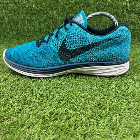 Nike Flyknit Lunar 3 Mens Size 10 Blue White Athletic Running Shoes Sneakers main image 7